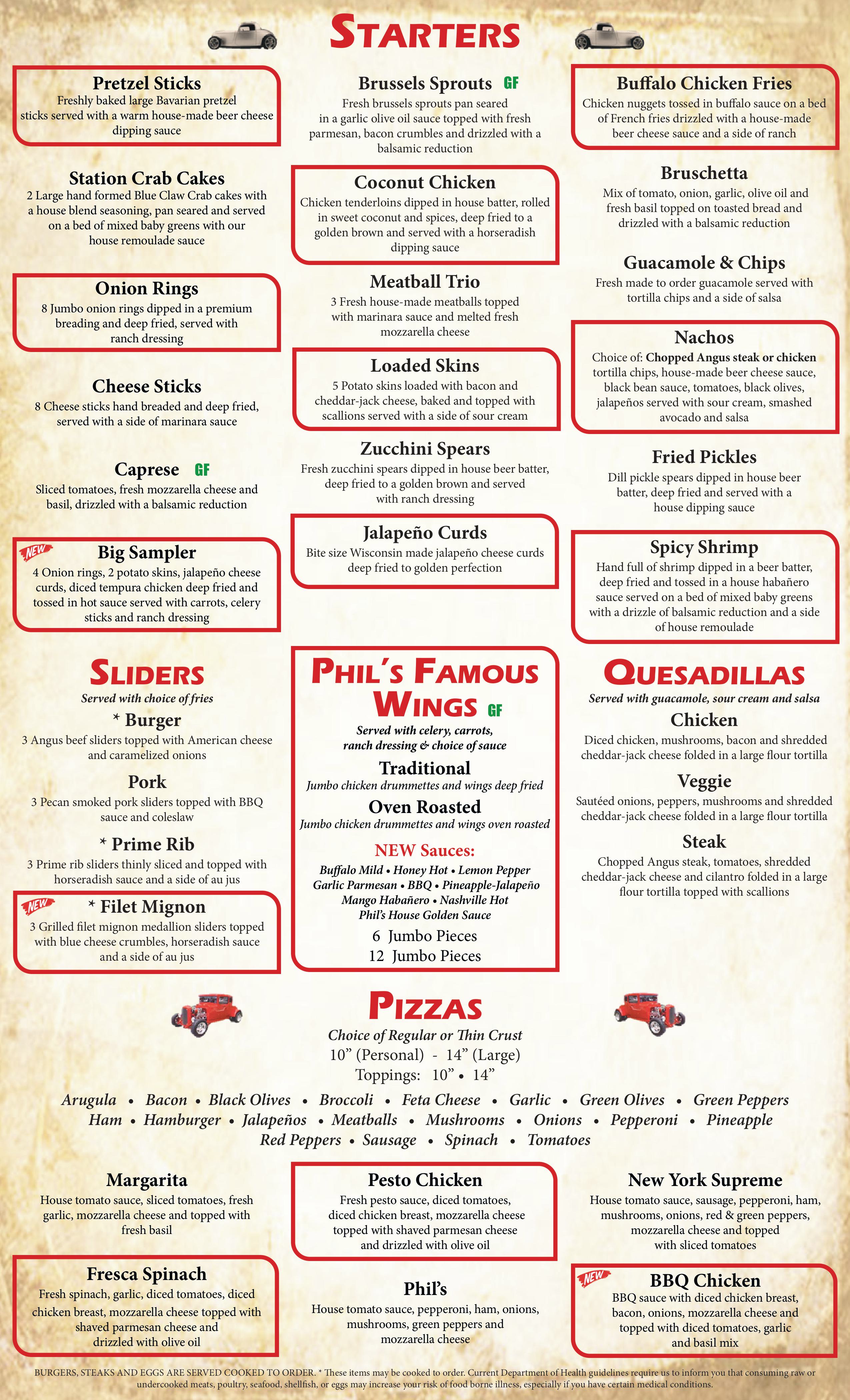 starter menu